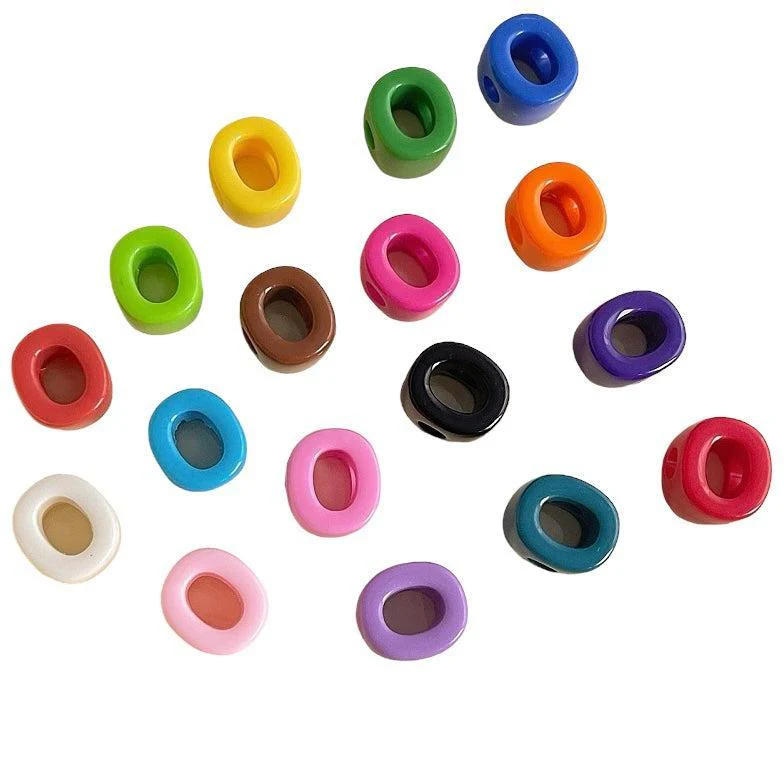 Acryl letterkraal Ø6mm alfabet gekleurd 21mm- per stuk - Image 15