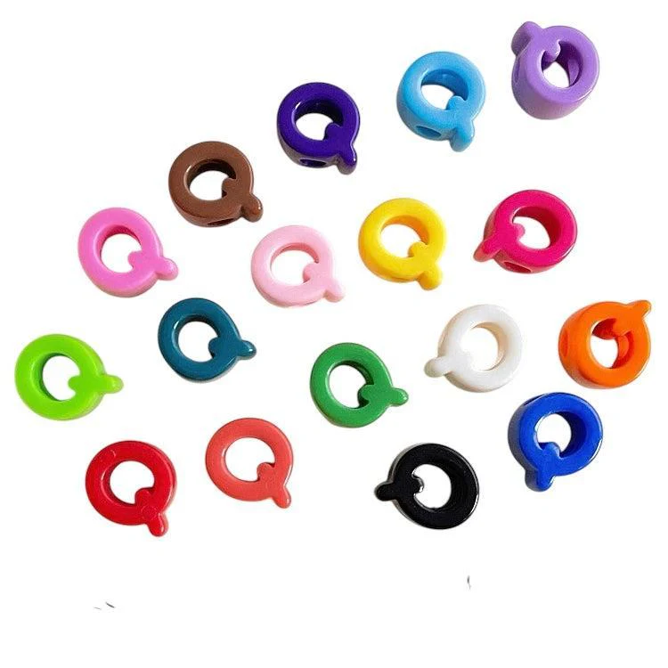 Acryl letterkraal Ø6mm alfabet gekleurd 21mm- per stuk - Image 17