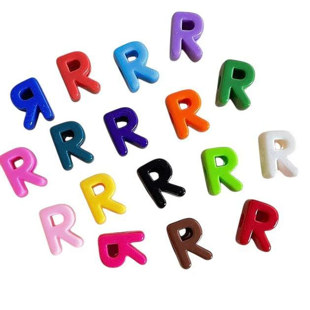 Acryl letterkraal Ø6mm alfabet gekleurd 21mm- per stuk - Image 18