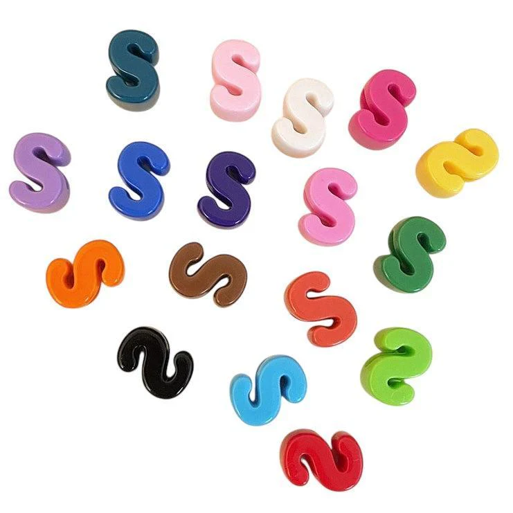 Acryl letterkraal Ø6mm alfabet gekleurd 21mm- per stuk - Image 19