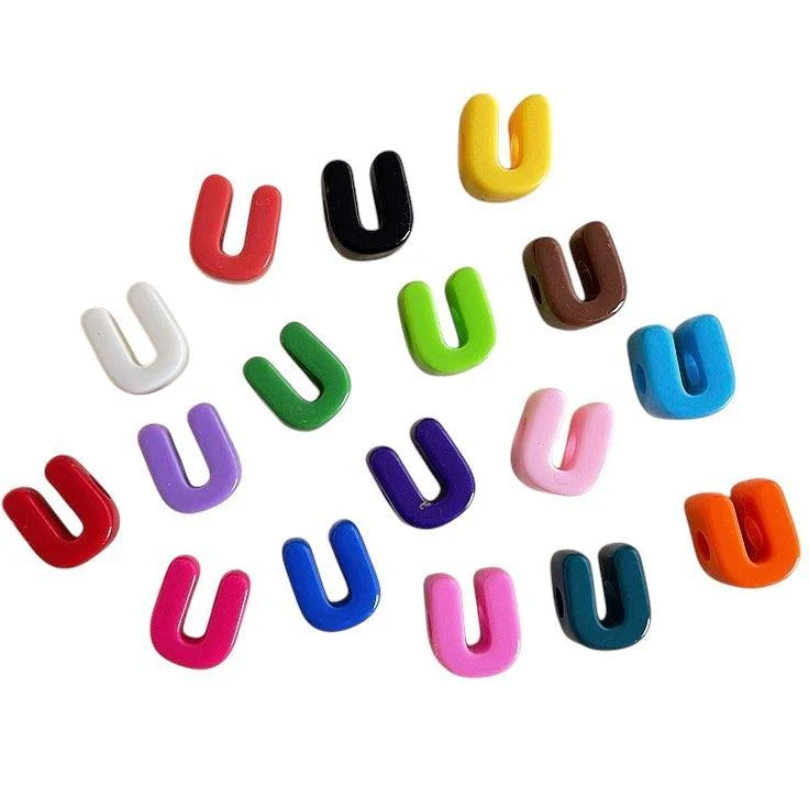 Acryl letterkraal Ø6mm alfabet gekleurd 21mm- per stuk - Image 21