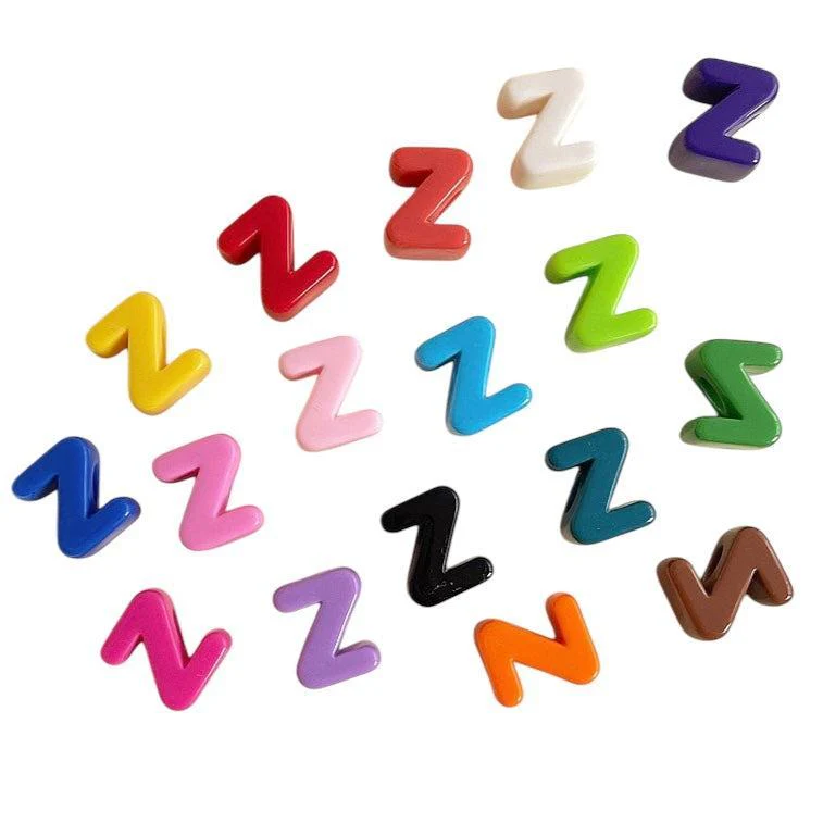 Acryl letterkraal Ø6mm alfabet gekleurd 21mm- per stuk - Image 26
