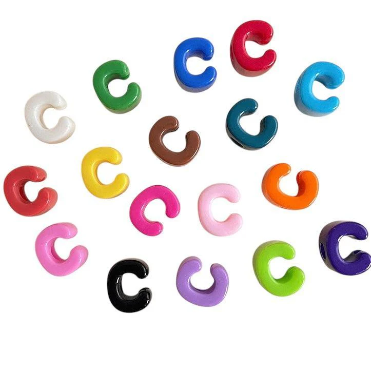 Acryl letterkraal Ø6mm alfabet gekleurd 21mm- per stuk - Image 3