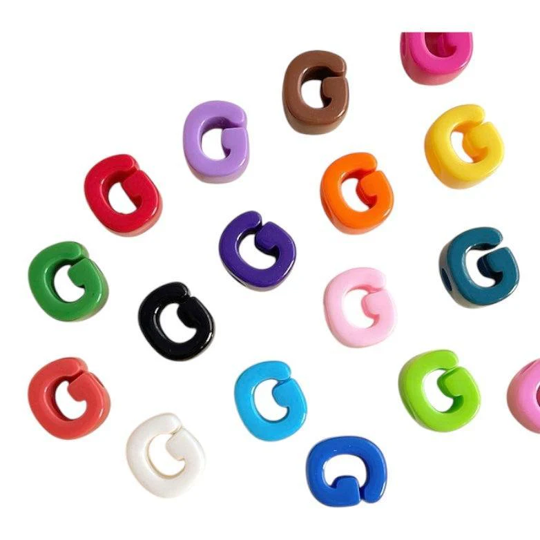 Acryl letterkraal Ø6mm alfabet gekleurd 21mm- per stuk - Image 7