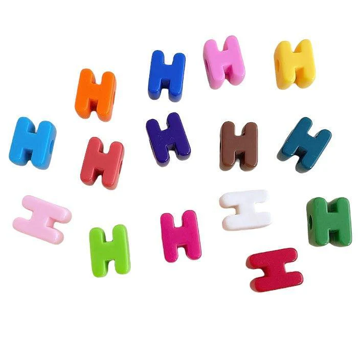 Acryl letterkraal Ø6mm alfabet gekleurd 21mm- per stuk - Image 8