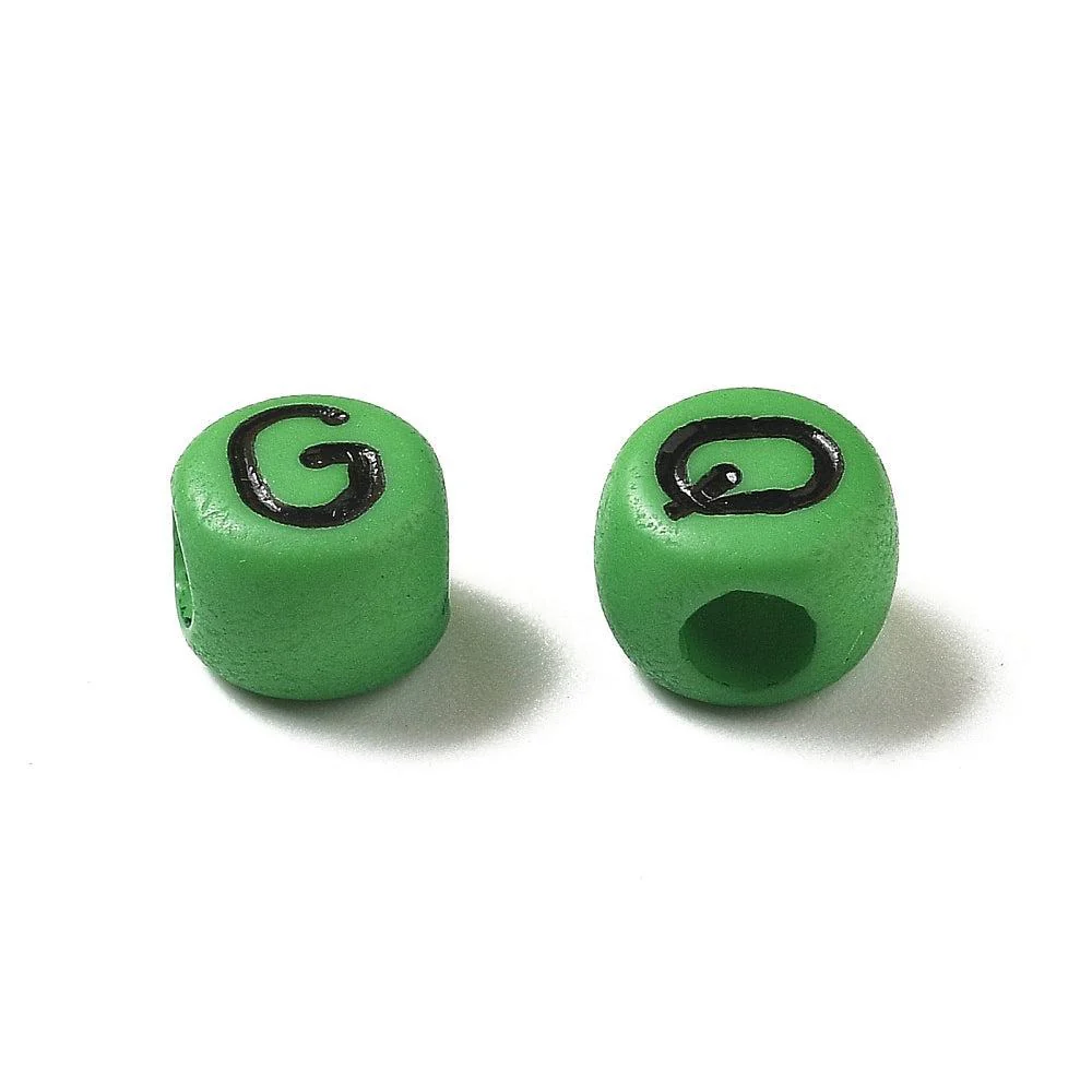 Acryl letterkralen Ø2.5mm rond Groen 7mm - 100 stuks - Image 2