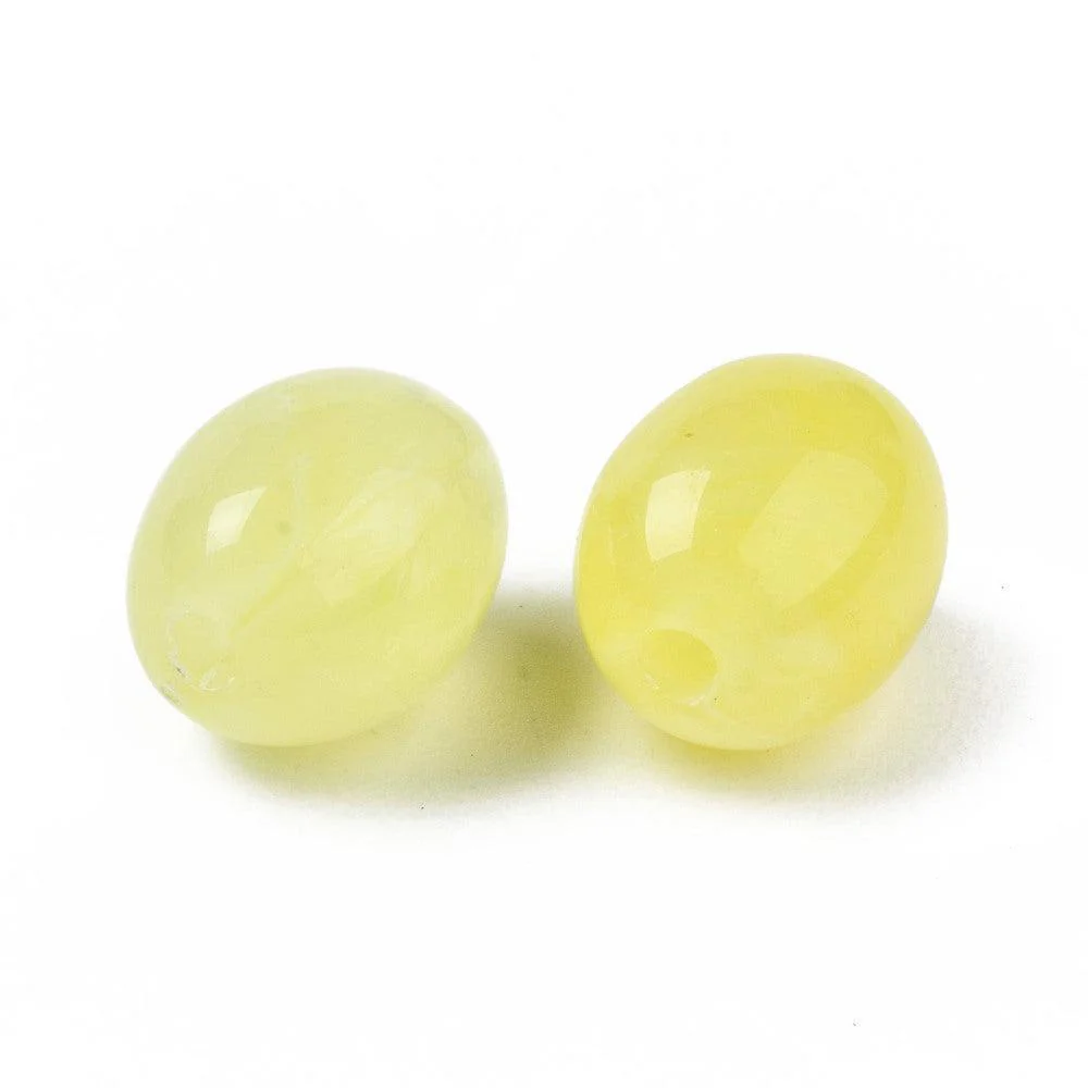 Acryl marmer ovaal Champagne Geel 13mm - per 8 stuks - Image 3