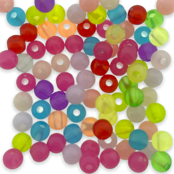 Acryl mix jelly gekleurd 6mm- 85 stuks