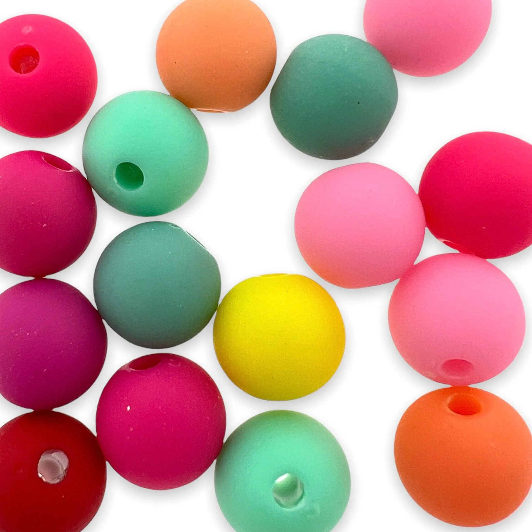 Acryl pastel rond mix 8mm- 16 stuks