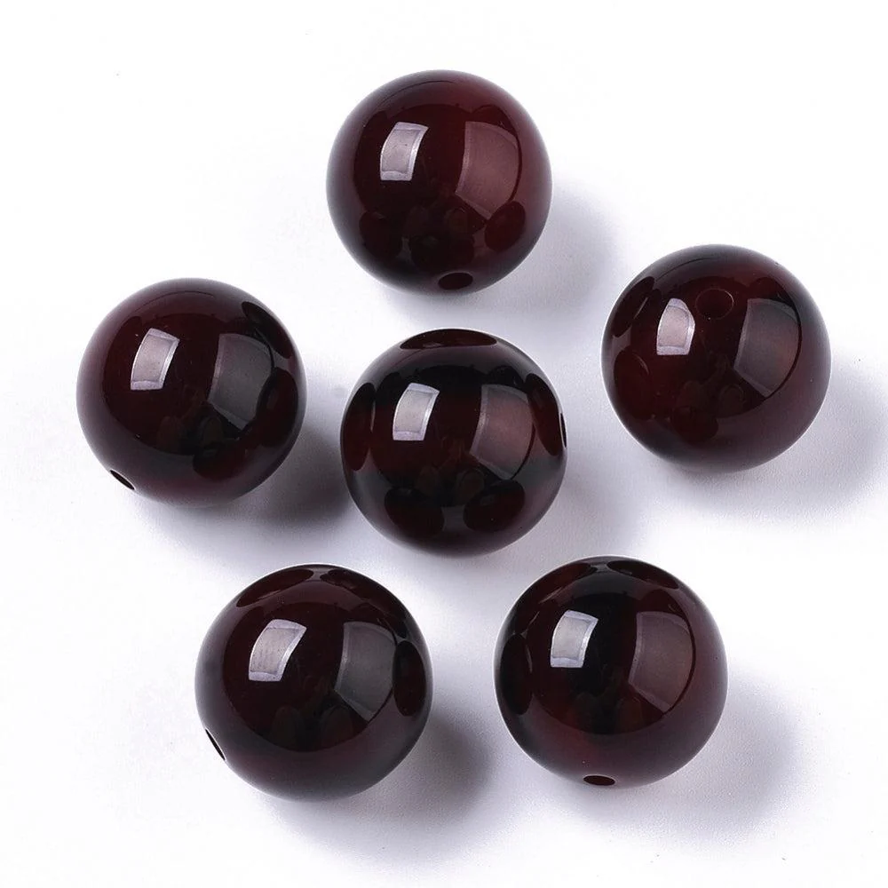 Acryl resin rond coconut brown 20mm - per stuk - Image 2