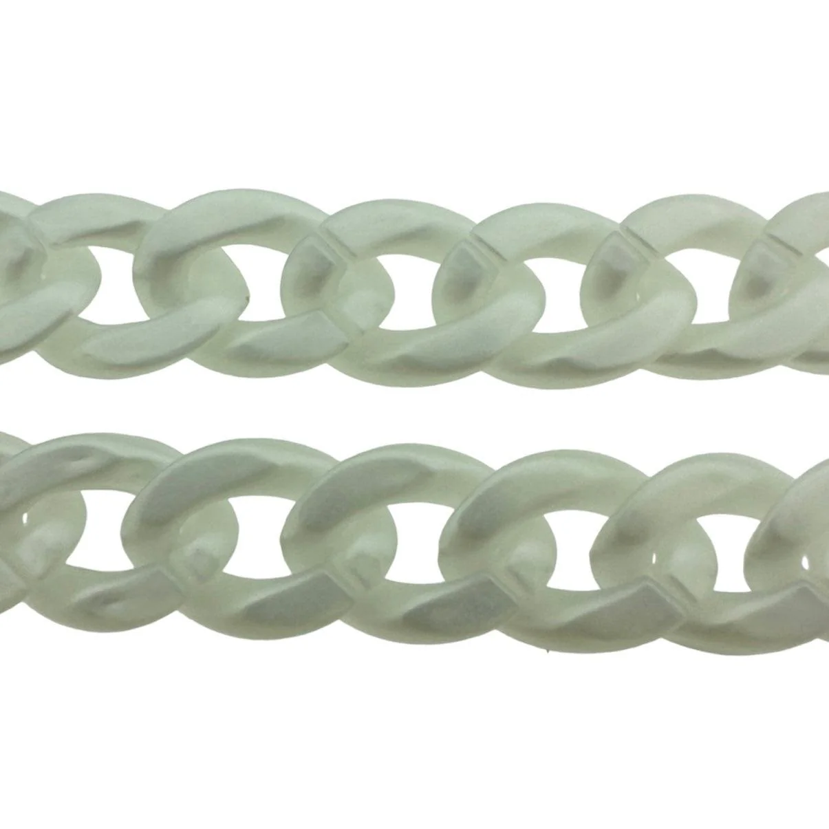 Acrylic chain white 23x16.5x4mm - prijs per ±20cm