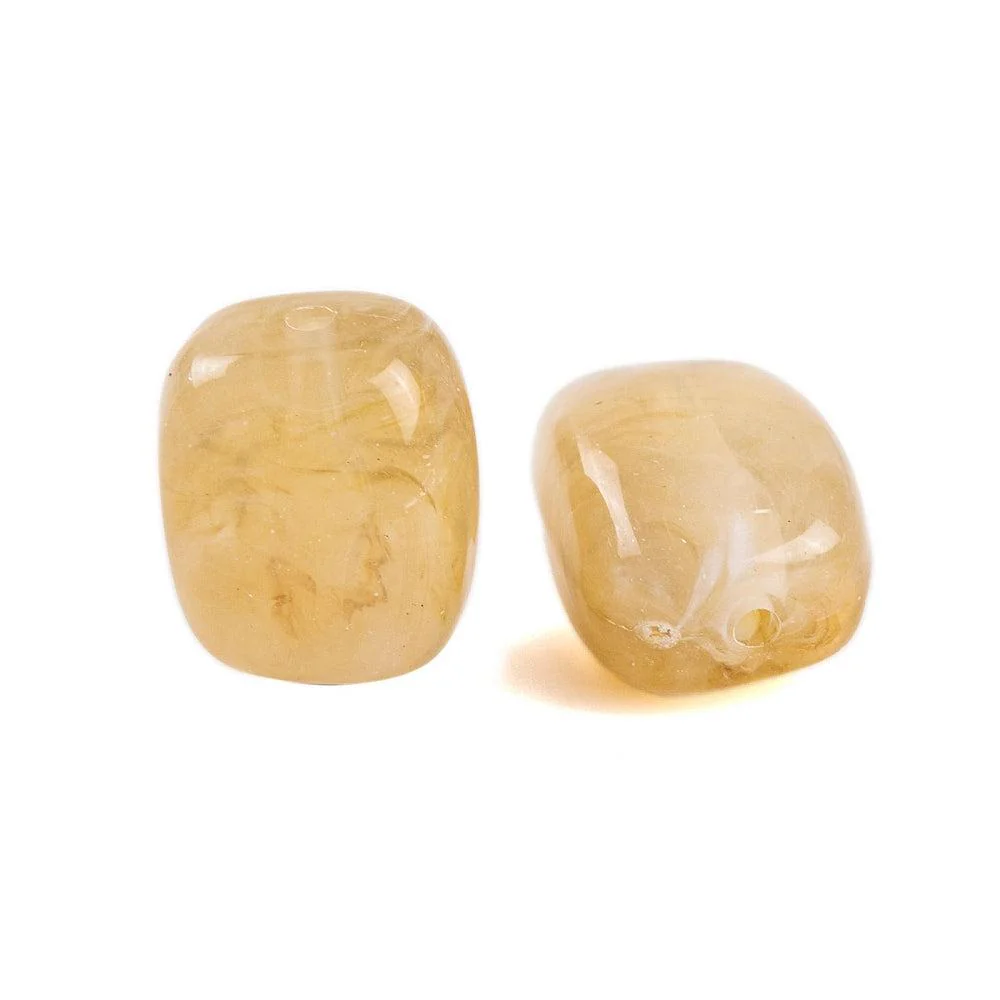 Acrylkralen marmer Rechthoek Beige 13mm - per 8 stuks - Image 2