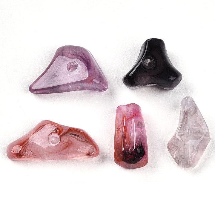 Acrylkralen Nugget Lila / Flamingo Roze 16mm - per 10 stuks - Image 4