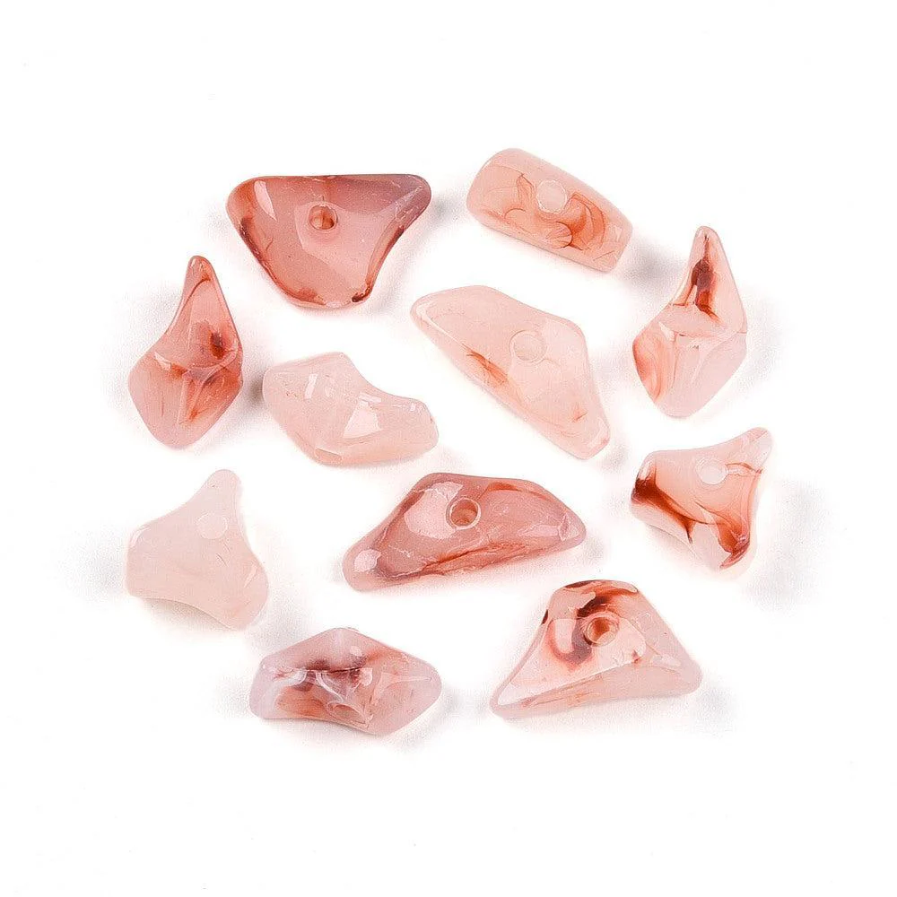 Acrylkralen Nugget Peach 16mm - per 10 stuks - Image 2