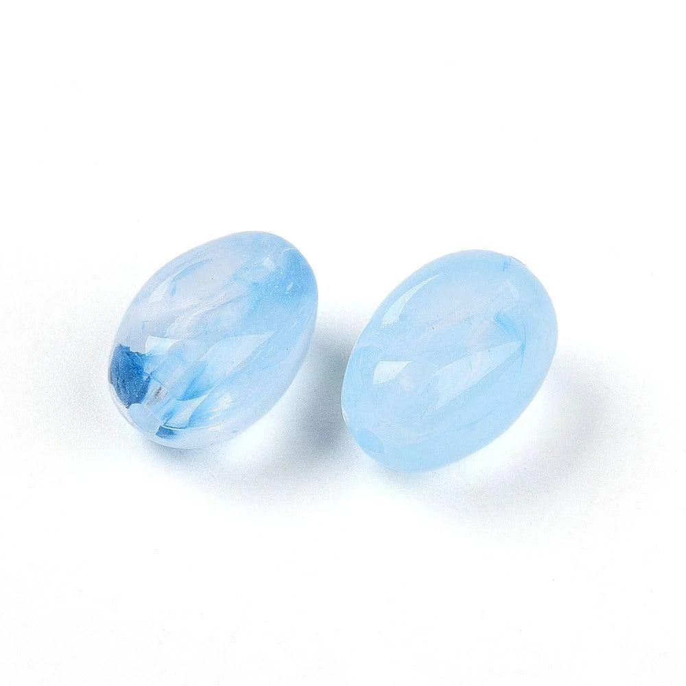 Acrylkralen Ovaal Lichtblauw 14mm - 8 stuks - Image 3
