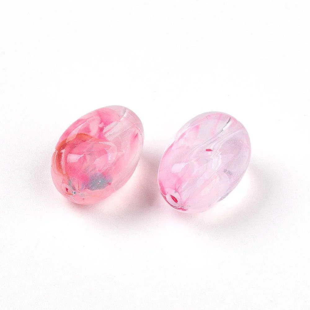 Acrylkralen Ovaal Pink / Blue 14mm - per 8 stuks - Image 3