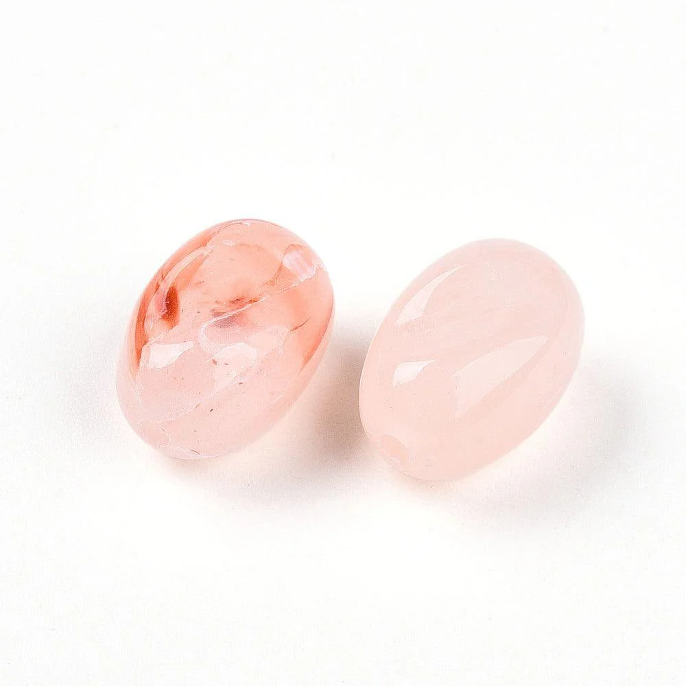 Acrylkralen Ovaal Zalm 14mm - per 8 stuks - Image 3