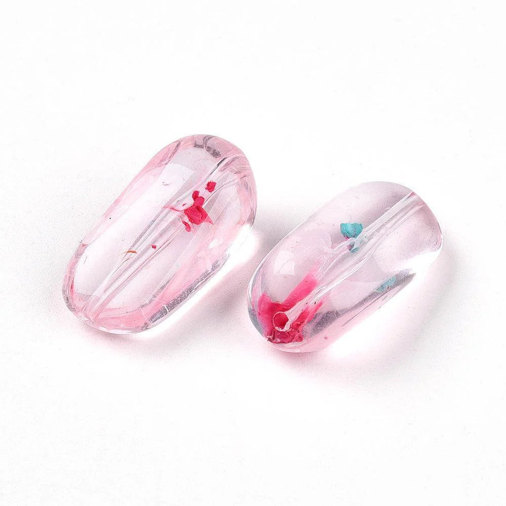 Acrylkralen Tweekleur Rechthoek Roze 23mm - per stuk - Image 2