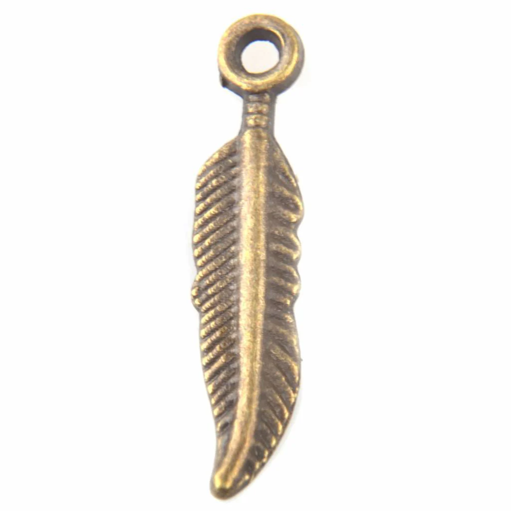 Bedel veer Brons 21x4.5mm - 12 stuks