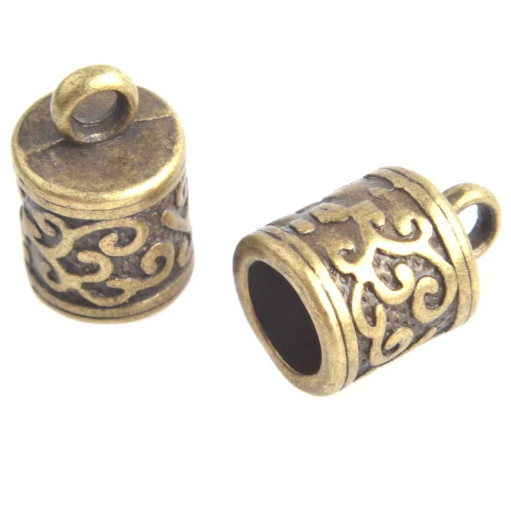 Eindkap Ø6mm Brons 13x8.5mm - 2 stuks
