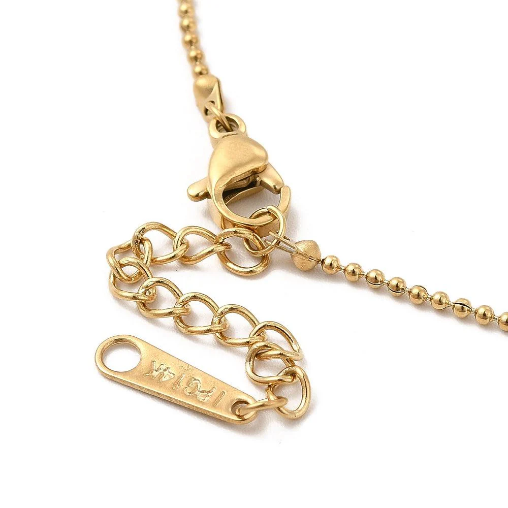 Armbandje ballchain 1mm Stainless Steel goud ±20cm - Image 2