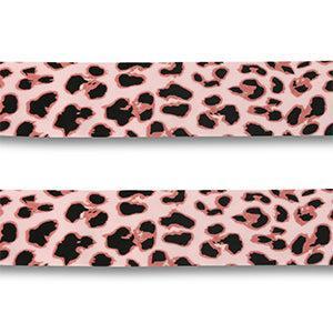 Bandana panter roze 4cm - per 1,5 meter