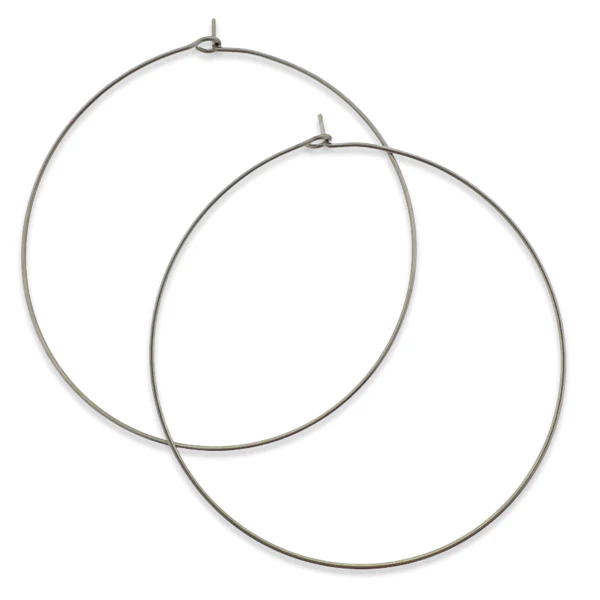 Basis oorring Ø40mm Zilver - 1 paar