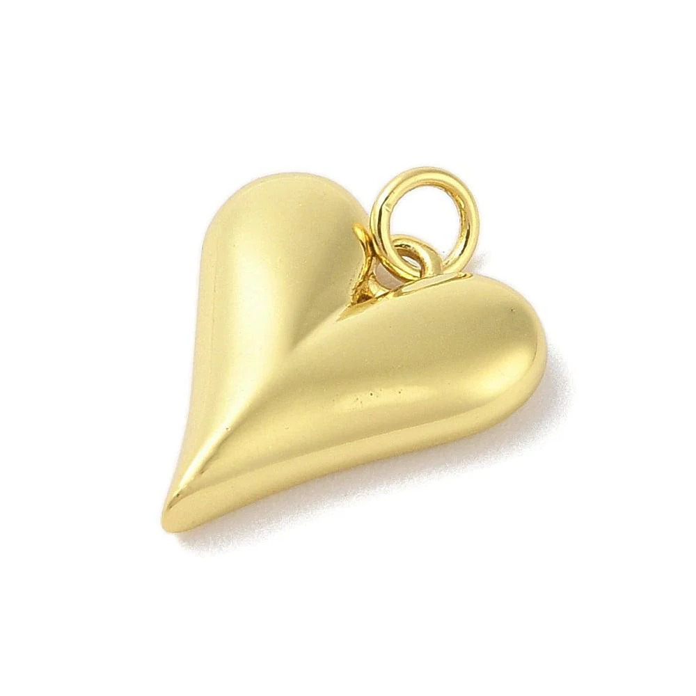 Bedel 18k brass goud hart 18mm -per stuk - Image 2