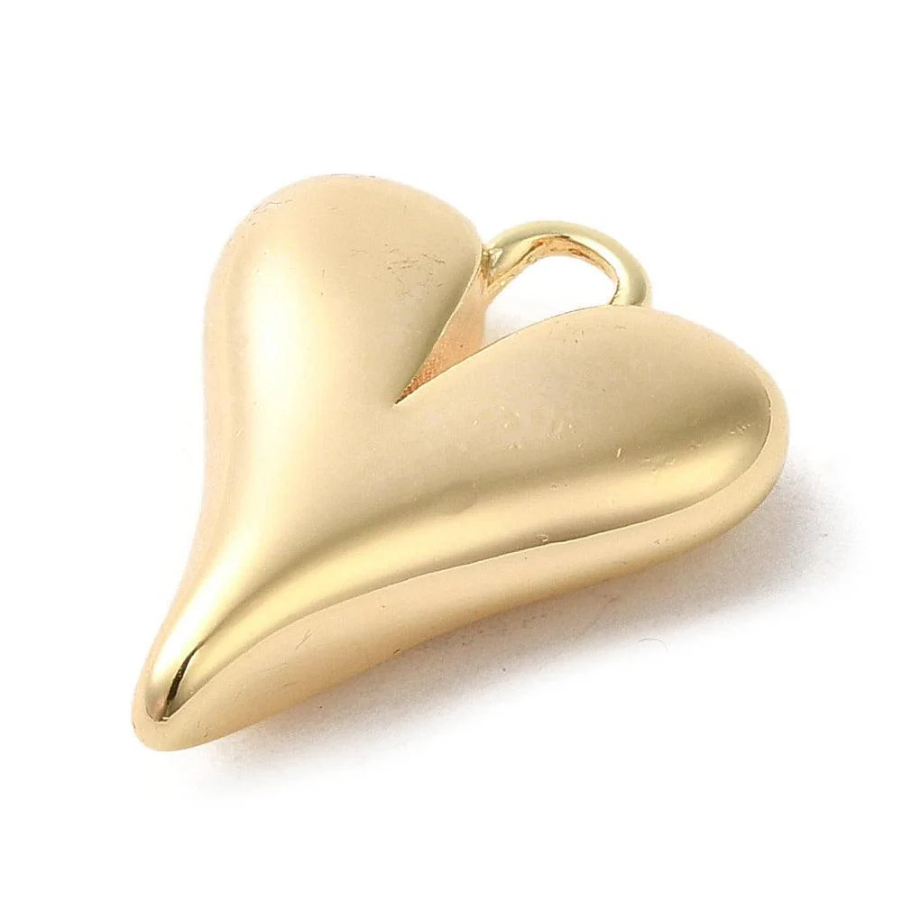 Bedel 18K goud hart 20mm- per stuk - Image 2