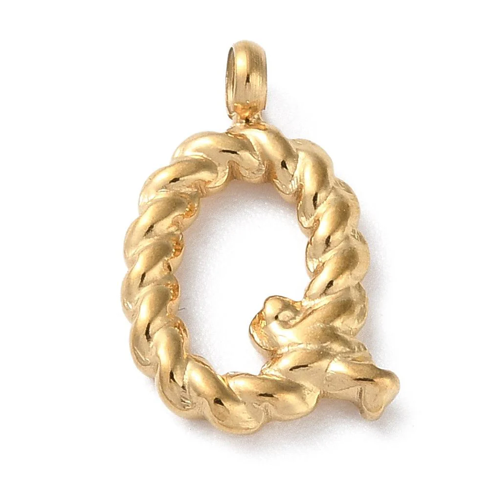 Bedel goud Stainless steel alfabet "kies je letter" 15mm - Image 19