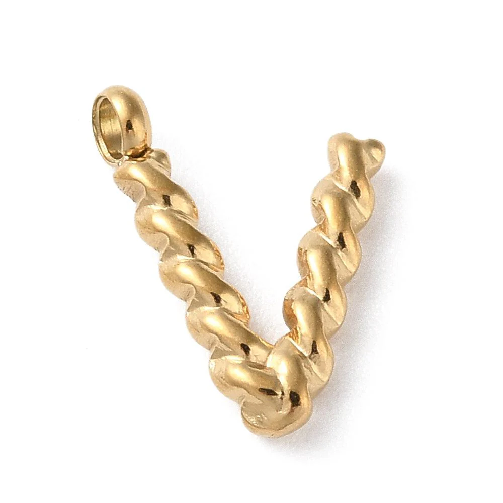 Bedel goud Stainless steel alfabet "kies je letter" 15mm - Image 23