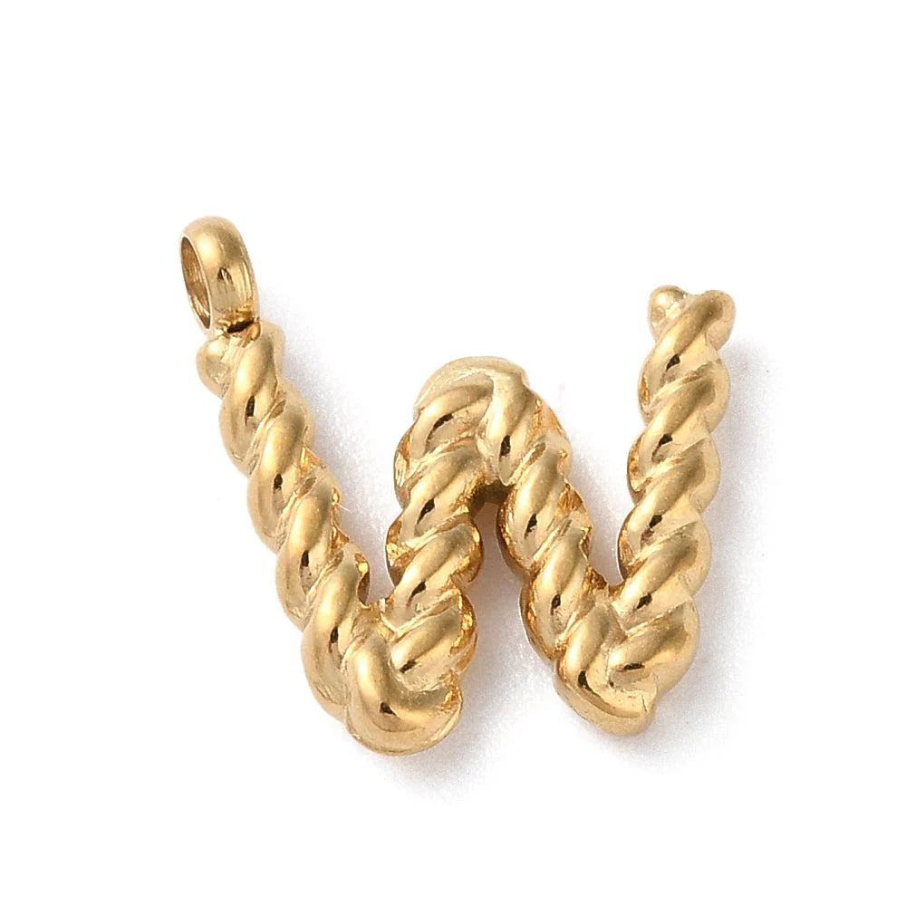 Bedel goud Stainless steel alfabet "kies je letter" 15mm - Image 24