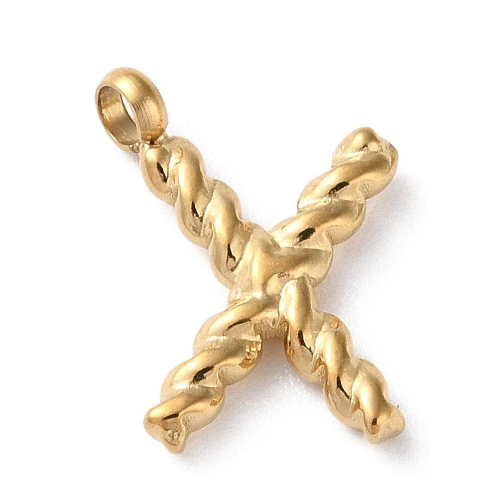 Bedel goud Stainless steel alfabet "kies je letter" 15mm - Image 25