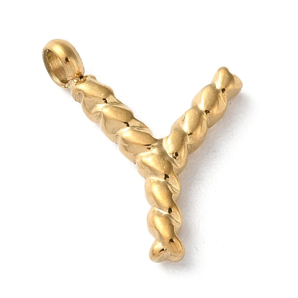 Bedel goud Stainless steel alfabet "kies je letter" 15mm - Image 26