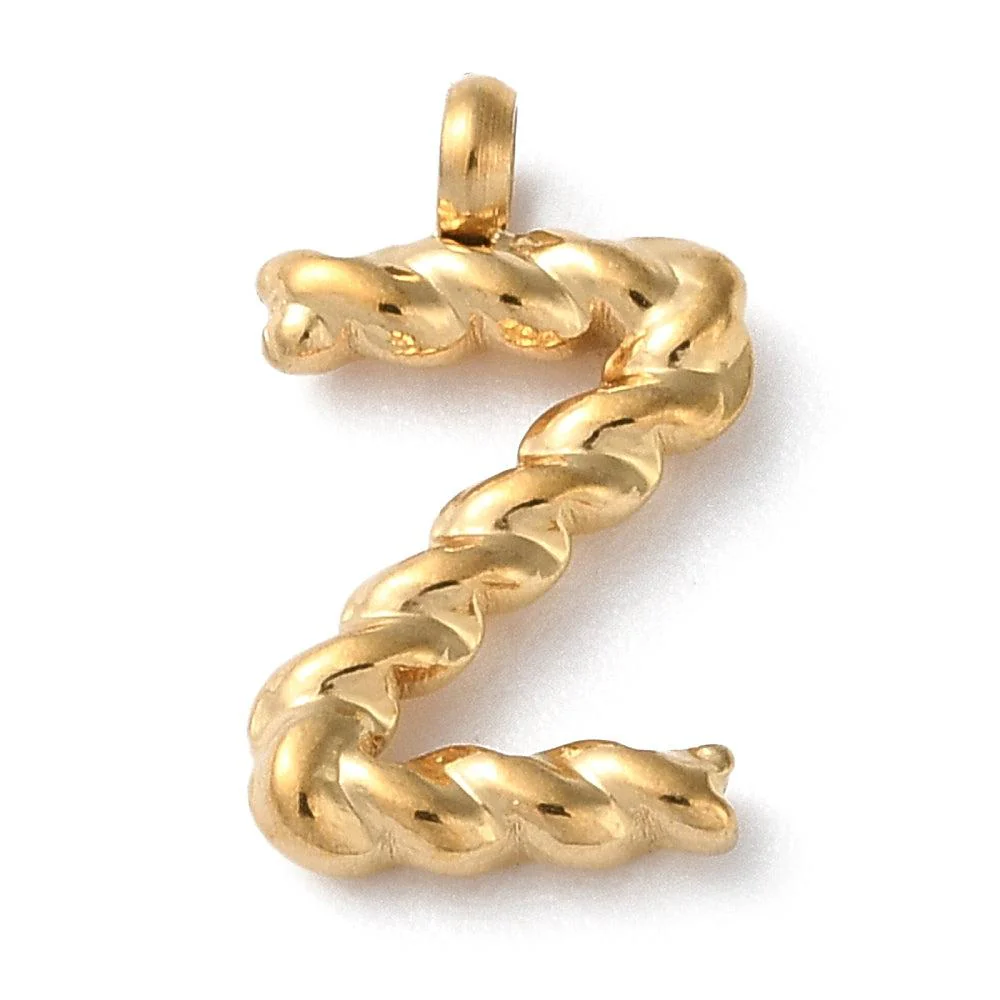 Bedel goud Stainless steel alfabet "kies je letter" 15mm - Image 27