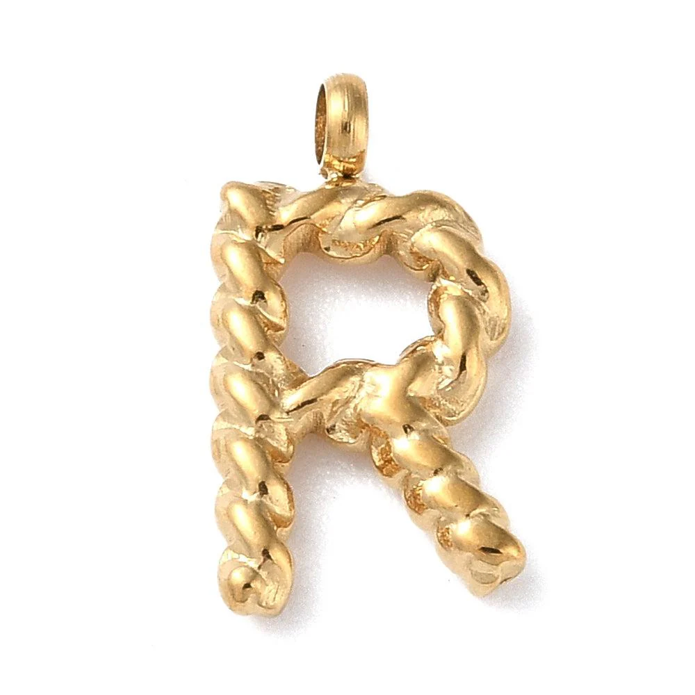 Bedel goud Stainless steel alfabet "kies je letter" 15mm - Image 28