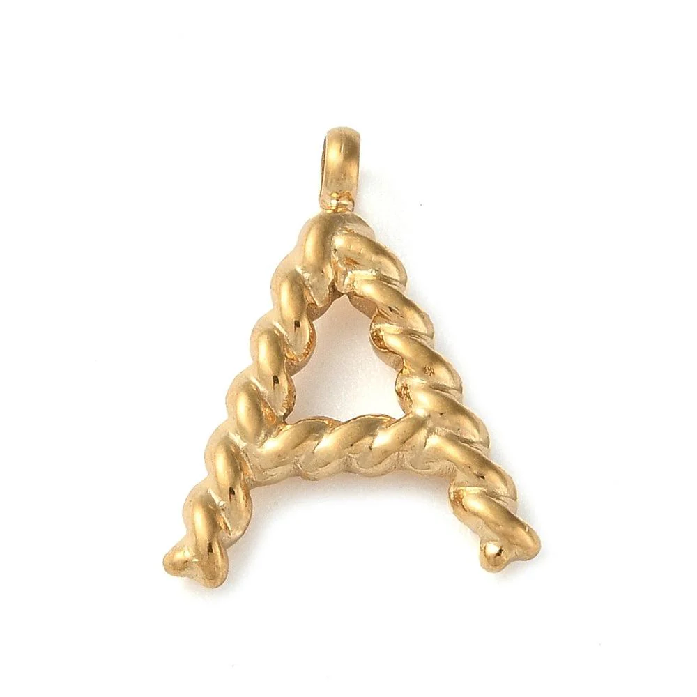 Bedel goud Stainless steel alfabet "kies je letter" 15mm - Image 29