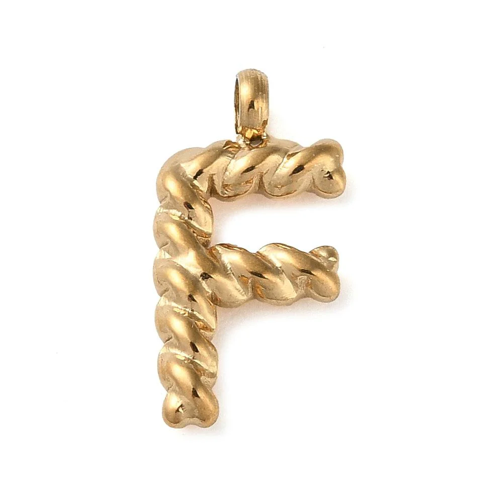 Bedel goud Stainless steel alfabet "kies je letter" 15mm - Image 3