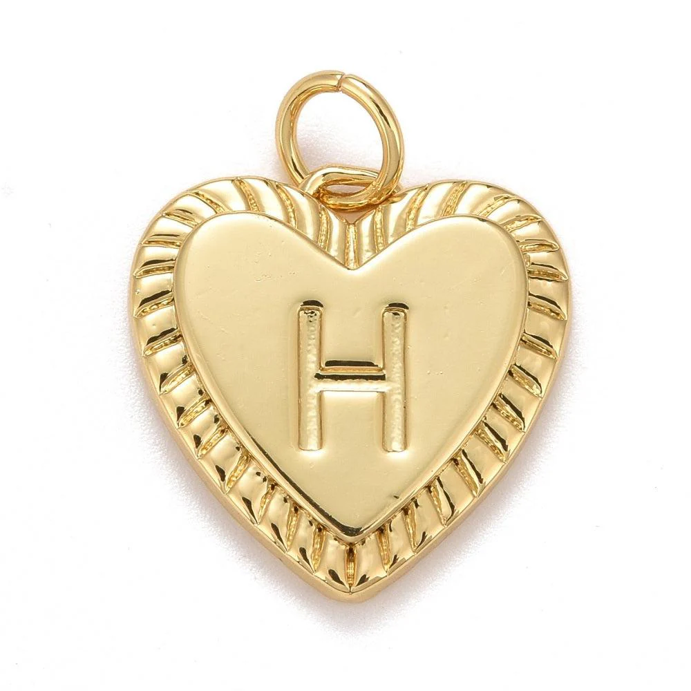 Bedel 18K goud alfabet "kies je letter" letter hartje 16mm - Image 10