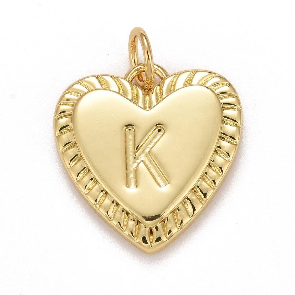 Bedel 18K goud alfabet "kies je letter" letter hartje 16mm - Image 13