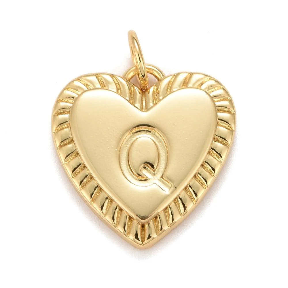 Bedel 18K goud alfabet "kies je letter" letter hartje 16mm - Image 18