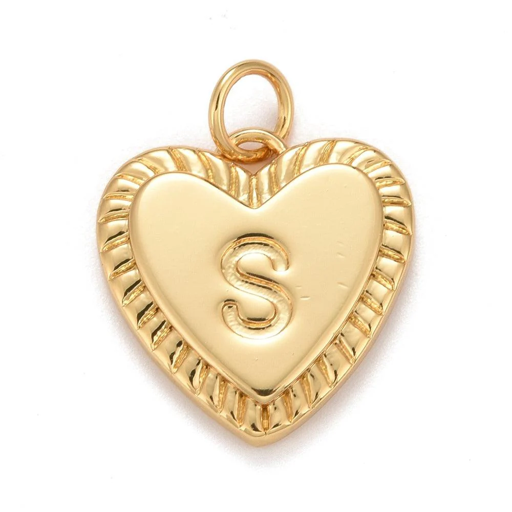 Bedel 18K goud alfabet "kies je letter" letter hartje 16mm - Image 20
