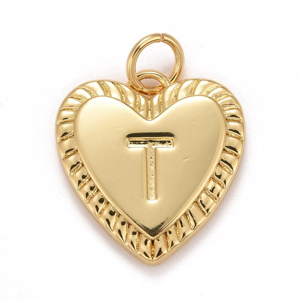 Bedel 18K goud alfabet "kies je letter" letter hartje 16mm - Image 21