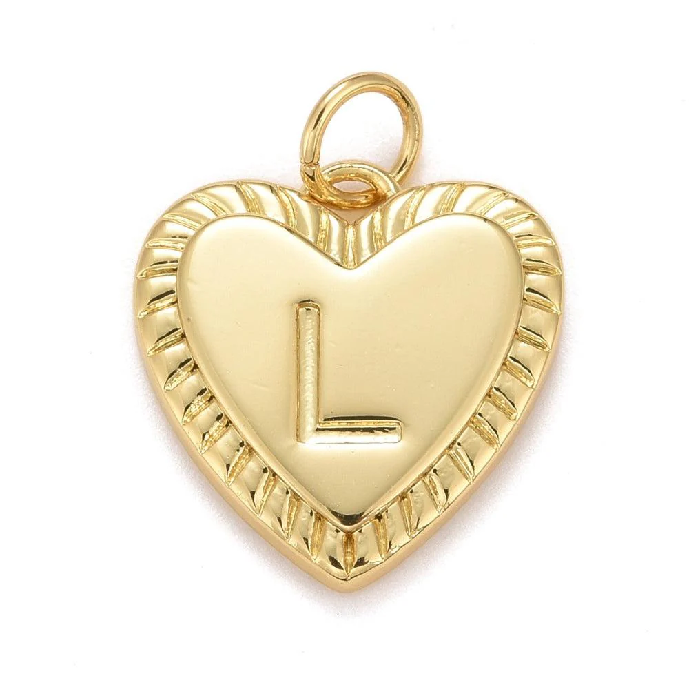 Bedel 18K goud alfabet "kies je letter" letter hartje 16mm - Image 22