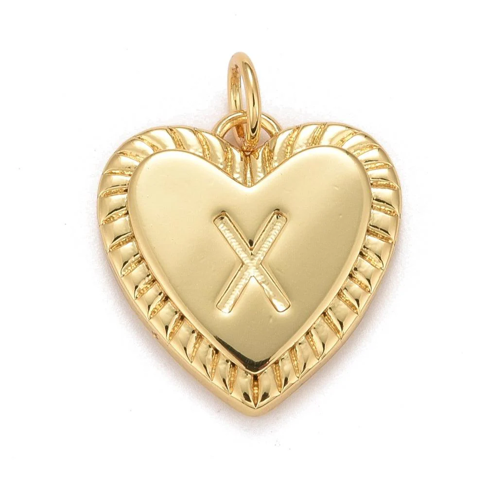 Bedel 18K goud alfabet "kies je letter" letter hartje 16mm - Image 26
