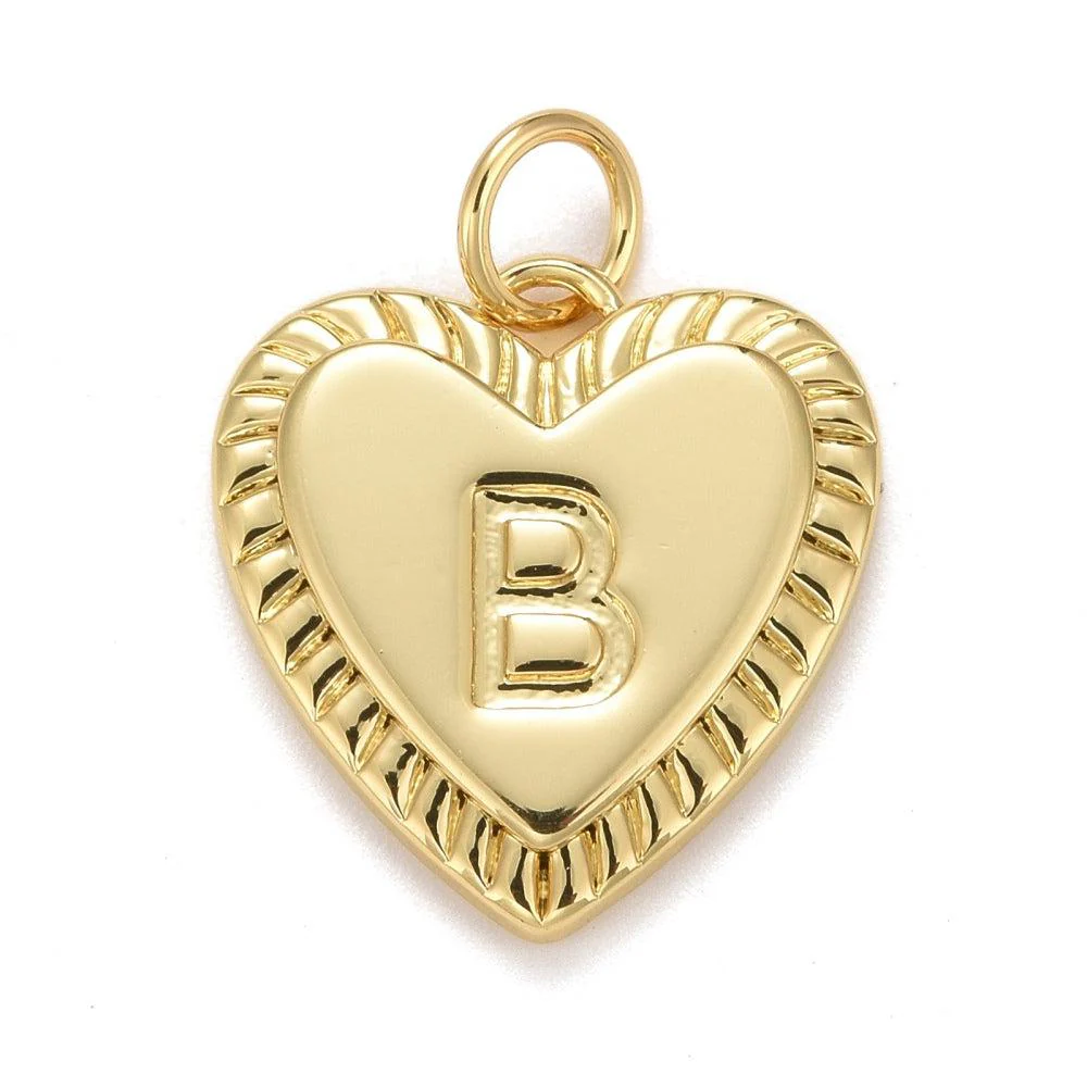 Bedel 18K goud alfabet "kies je letter" letter hartje 16mm - Image 4
