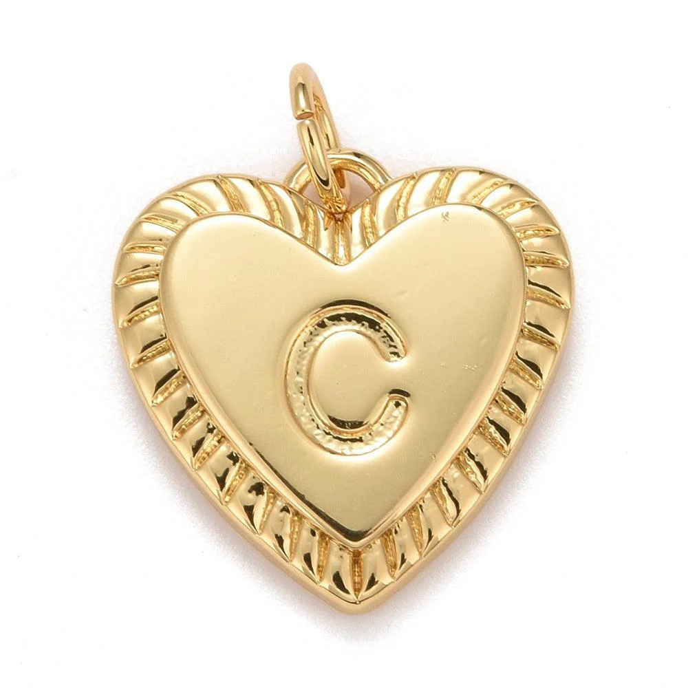 Bedel 18K goud alfabet "kies je letter" letter hartje 16mm - Image 5