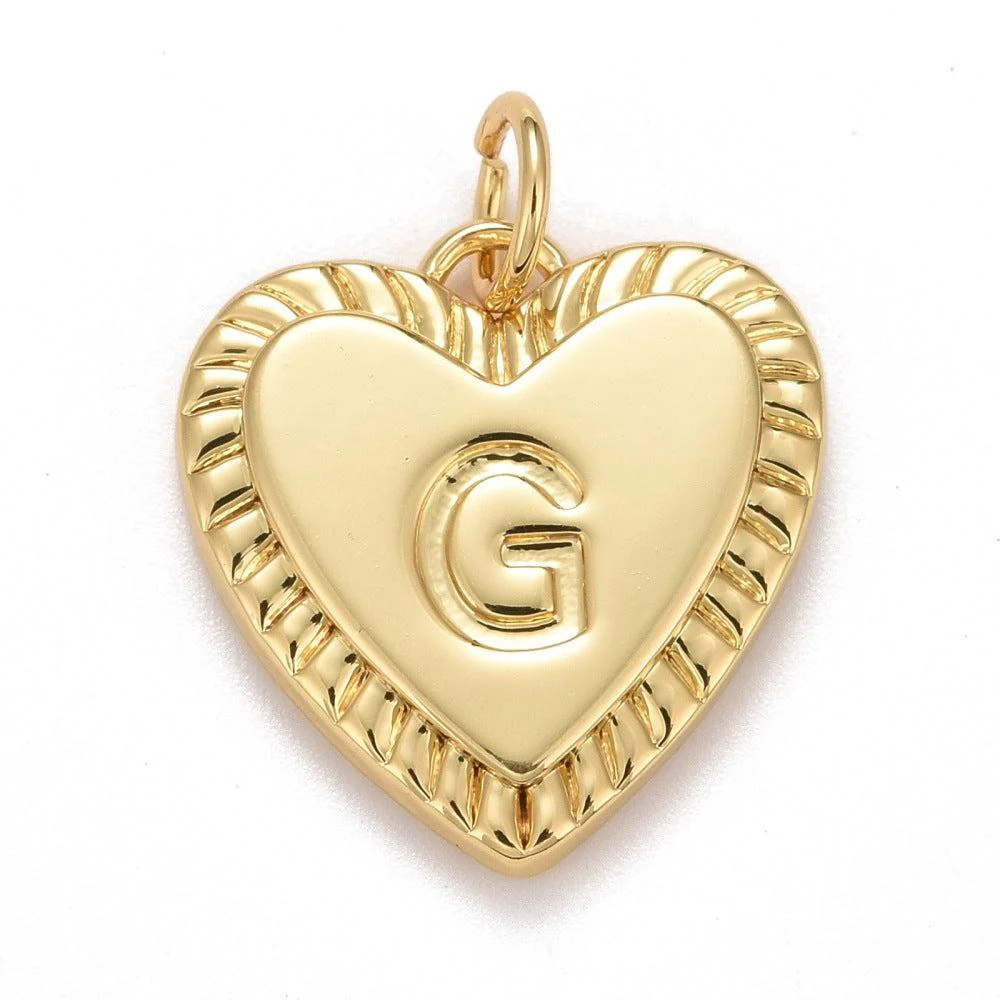 Bedel 18K goud alfabet "kies je letter" letter hartje 16mm - Image 9