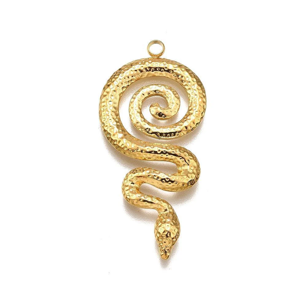 Bedel 18K RVS goud snake 36,5mm - per stuk