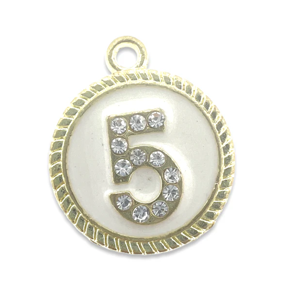 Bedel #5 wit goud 19mm